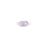 Intercalaires rectangles - Pierres fines 12x8mm rhodié
