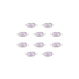 Intercalaires rectangles - Pierres fines 12x8mm rhodié