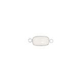 Intercalaires rectangles - Pierres fines 12x8mm rhodié