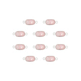 Intercalaires rectangles - Pierres fines 12x8mm rhodié