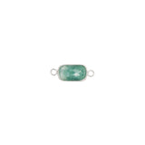Intercalaires rectangles - Pierres fines 12x8mm rhodié