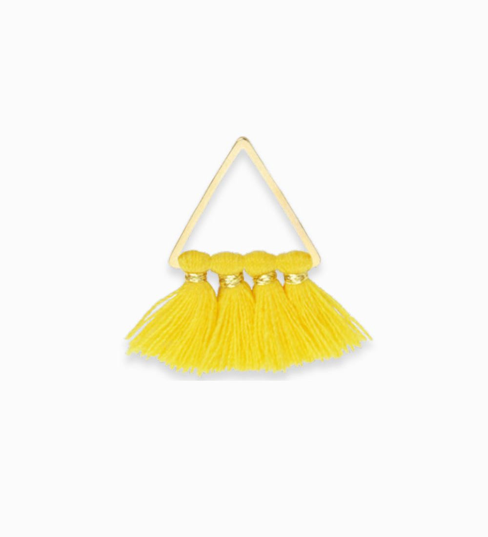 Pendentif pompon en coton 15x22mm