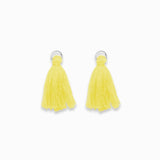 Pompons en coton & argenté 25mm - Jaune