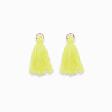 Pompons en coton & doré 25mm - Jaune