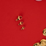 KIT Mousqueton 15mm 
+ anneau 6x1mm
+ 4 chaînettes rallonge