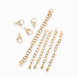 KIT Mousqueton 15mm 
+ anneau 6x1mm
+ 4 chaînettes rallonge
