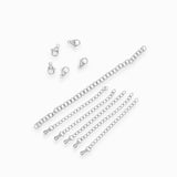 KIT Mousqueton 9mm 
+ anneau 4x0.7mm
+ 5 chaînettes rallonge