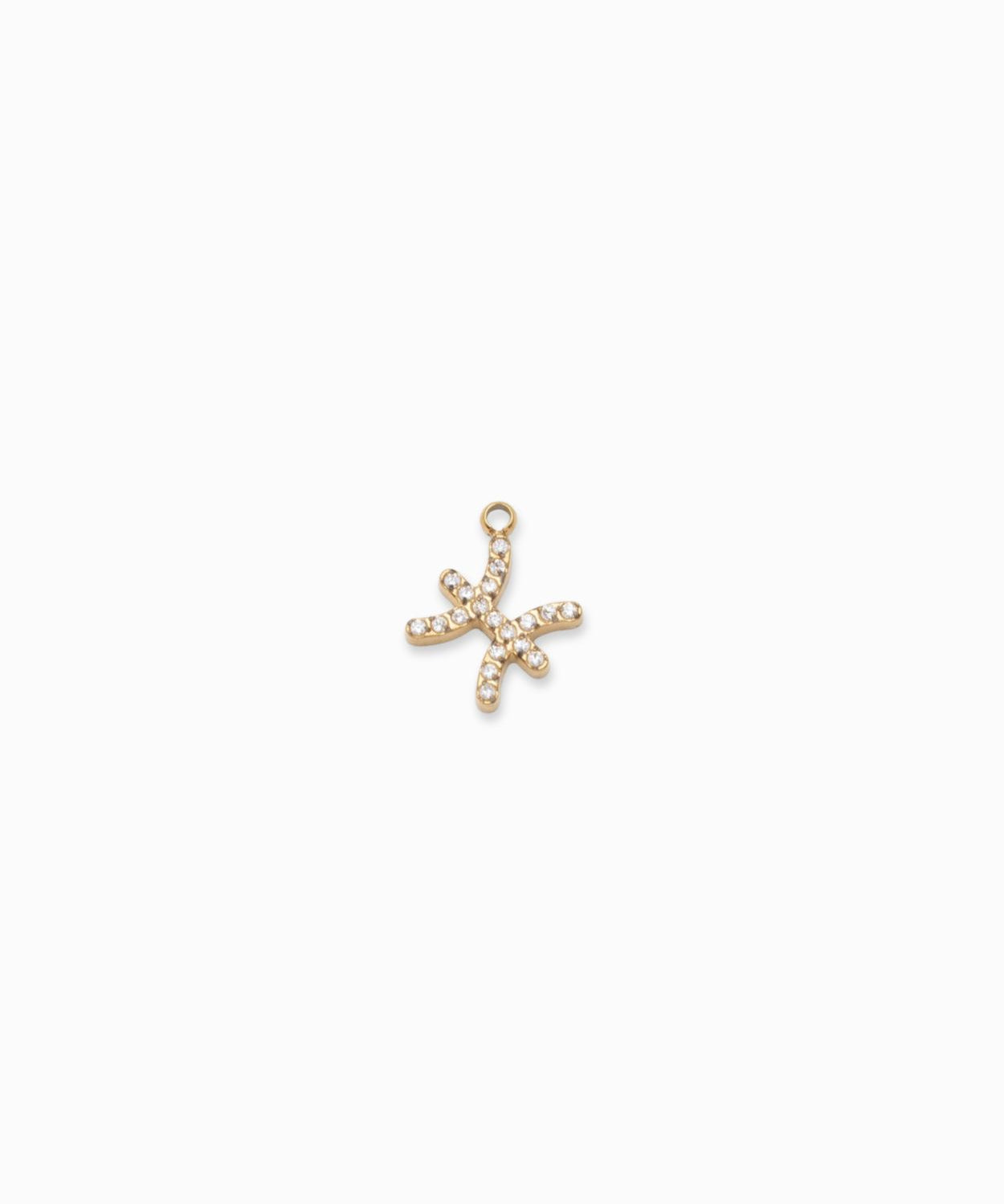Pendentif signe astrologique strass - Doré