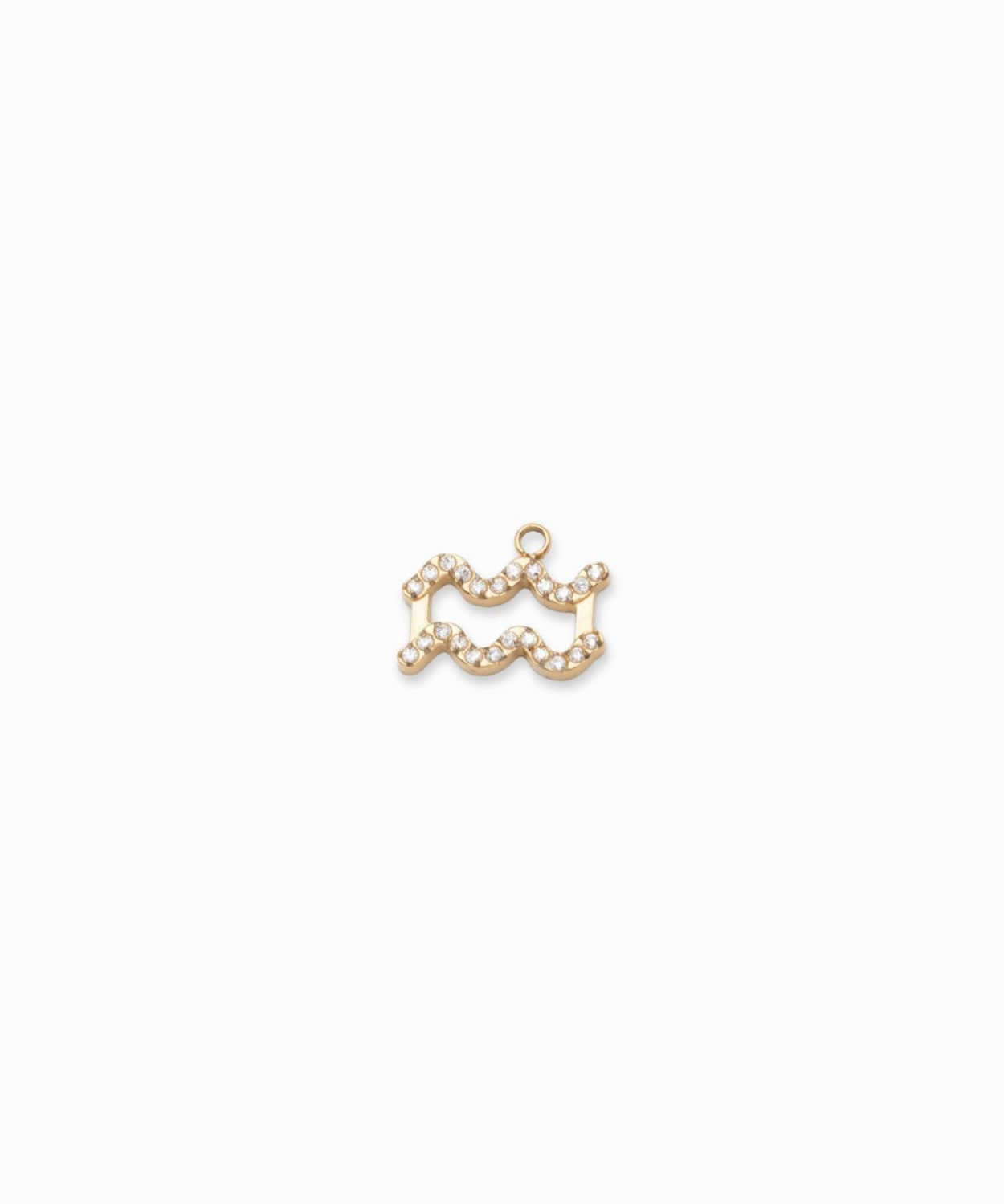 Pendentif signe astrologique strass - Doré