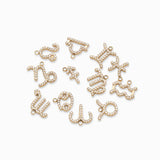 Pendentif signe astrologique strass - Doré
