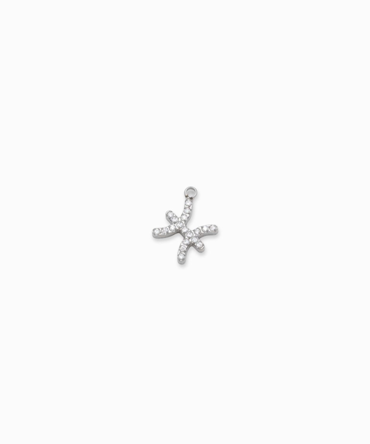Pendentif signe astrologique strass - Rhodié