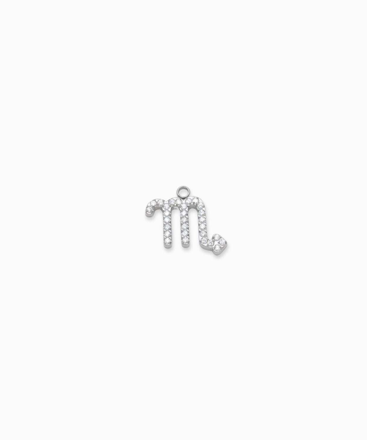 Pendentif signe astrologique strass - Rhodié