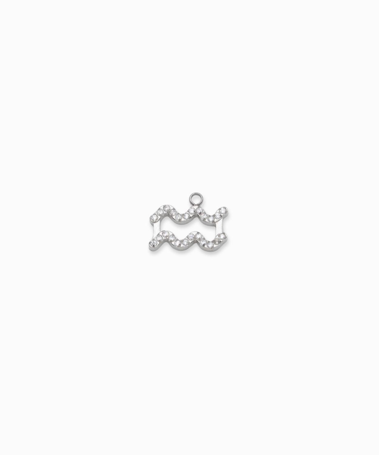 Pendentif signe astrologique strass - Rhodié