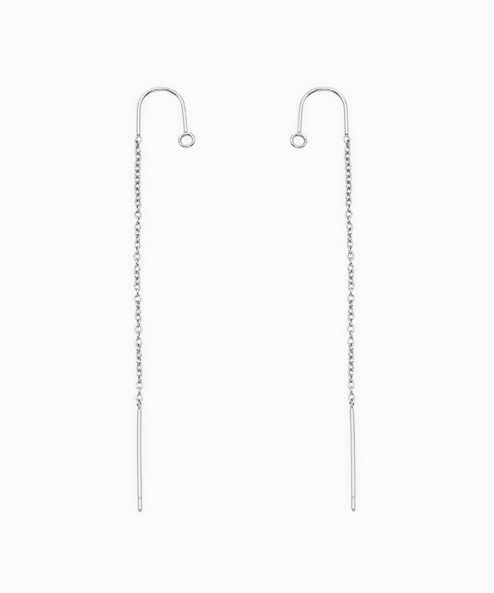 Boucles d'oreilles demi-chainettes avec arc 67mm