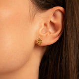 Clous d'oreilles trèfle strass 8mm