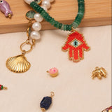 Pendentif éléphant strass 10x15mm