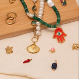 Pendentif muffin fraise 9mm
