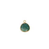 Pendentif pierre fine triangle 11mm - Doré