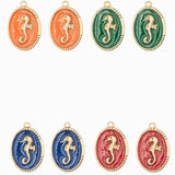 Pendentif médaille dragon de mer 18x14mm - Lot mélangé