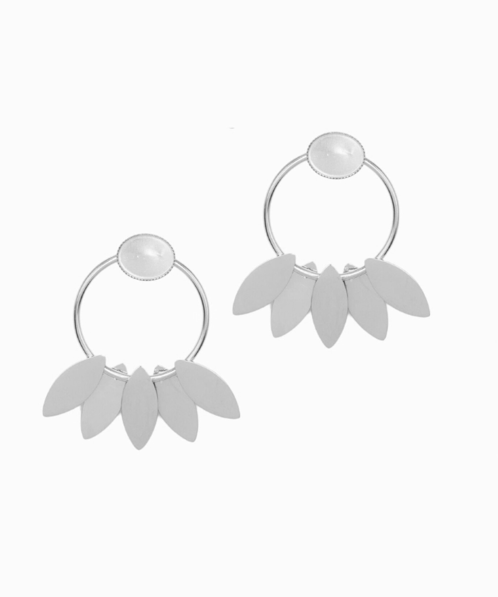 Clous d'oreilles navettes cercle 10x8mm