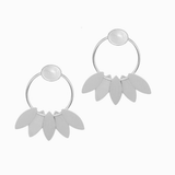 Clous d'oreilles navettes cercle 10x8mm