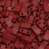 Perles Miyuki Half-Tila 2.30mm - Matte Metallic Brick Red