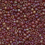 Miyuki Seed Bead, 11/0 col 141FR, Matte Transp Ruby AB