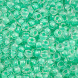 Miyuki Seed Bead 11/0 col 219 Dark Mint Green Lined Crystal