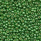 Miyuki Seed Bead, 11/0 col 4214, Dura Galv Dk Mt Green