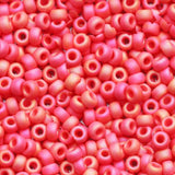 Miyuki Seed Bead 11/0 col 407FR Matte Opaque Vermillion Red AB