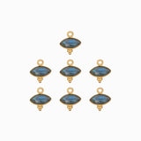 Navette sertie en pierres fine 9x10mm