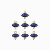 Navette sertie en pierres fine 9x10mm