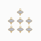 Navette sertie en pierres fine 9x10mm