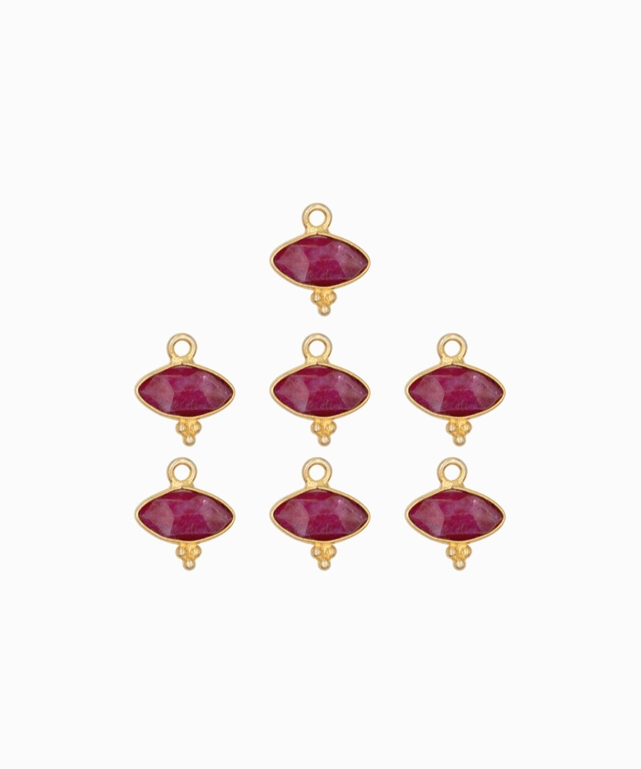 Navette sertie en pierres fine 9x10mm