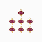 Navette sertie en pierres fine 9x10mm