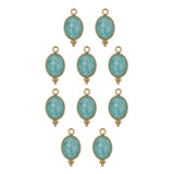 Ovale sertie en pierres fines 9x13mm - Doré