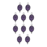 Ovale sertie en pierres fines 9x13mm - Rhodié