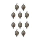 Ovale sertie en pierres fines 9x13mm - Rhodié