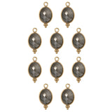 Ovale sertie en pierres fines 9x13mm - Doré