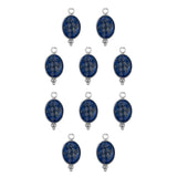 Ovale sertie en pierres fines 9x13mm - Rhodié