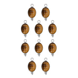 Ovale sertie en pierres fines 9x13mm - Rhodié