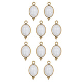 Ovale sertie en pierres fines 9x13mm - Doré