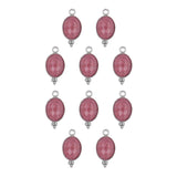 Ovale sertie en pierres fines 9x13mm - Rhodié