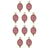 Ovale sertie en pierres fines 9x13mm - Doré