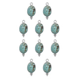 Ovale sertie en pierres fines 9x13mm - Rhodié