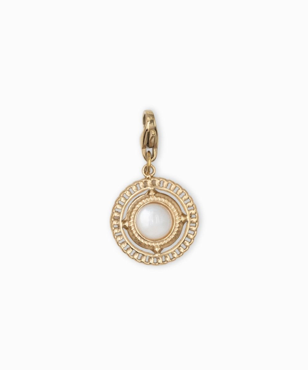 Charms médaille pierres fines zalij 15mm