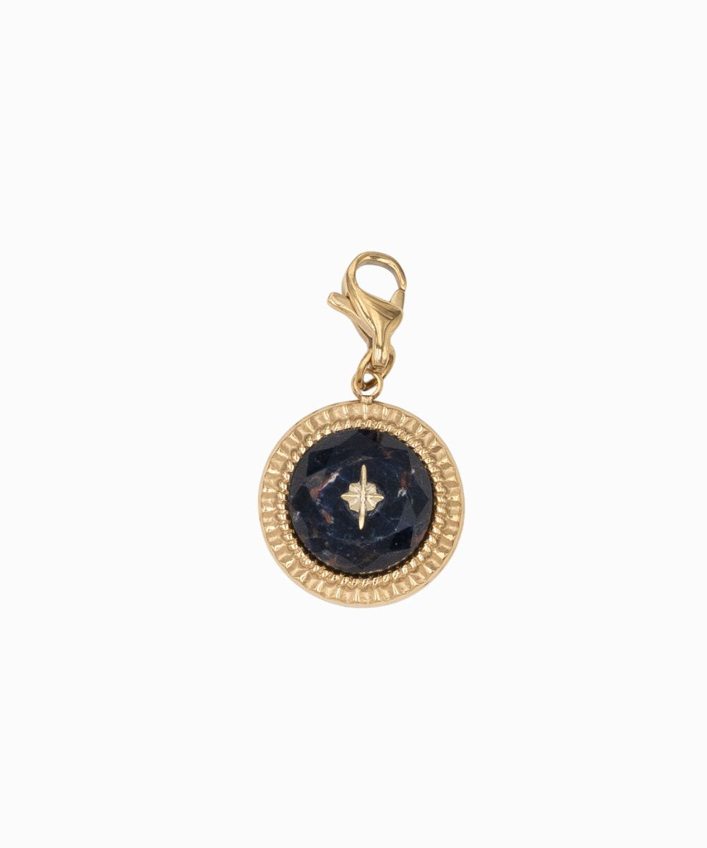 Charms pierre fine bombé étoile 15mm