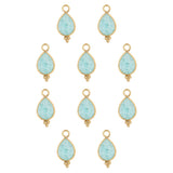 Goutte sertie en pierres fines 7x15mm