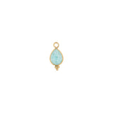 Goutte sertie en pierres fines 7x15mm