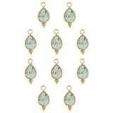 Goutte sertie en pierres fines 7x15mm